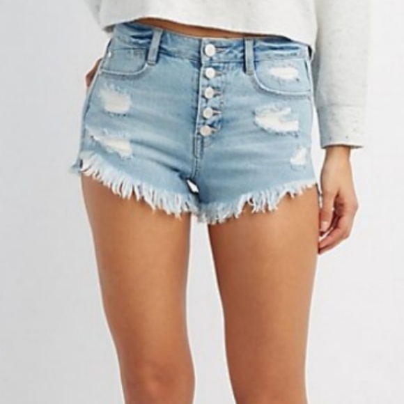 refuge Pants - REFUGE BRAND HIGH WAISTED BUTTON FLY SHORTS
